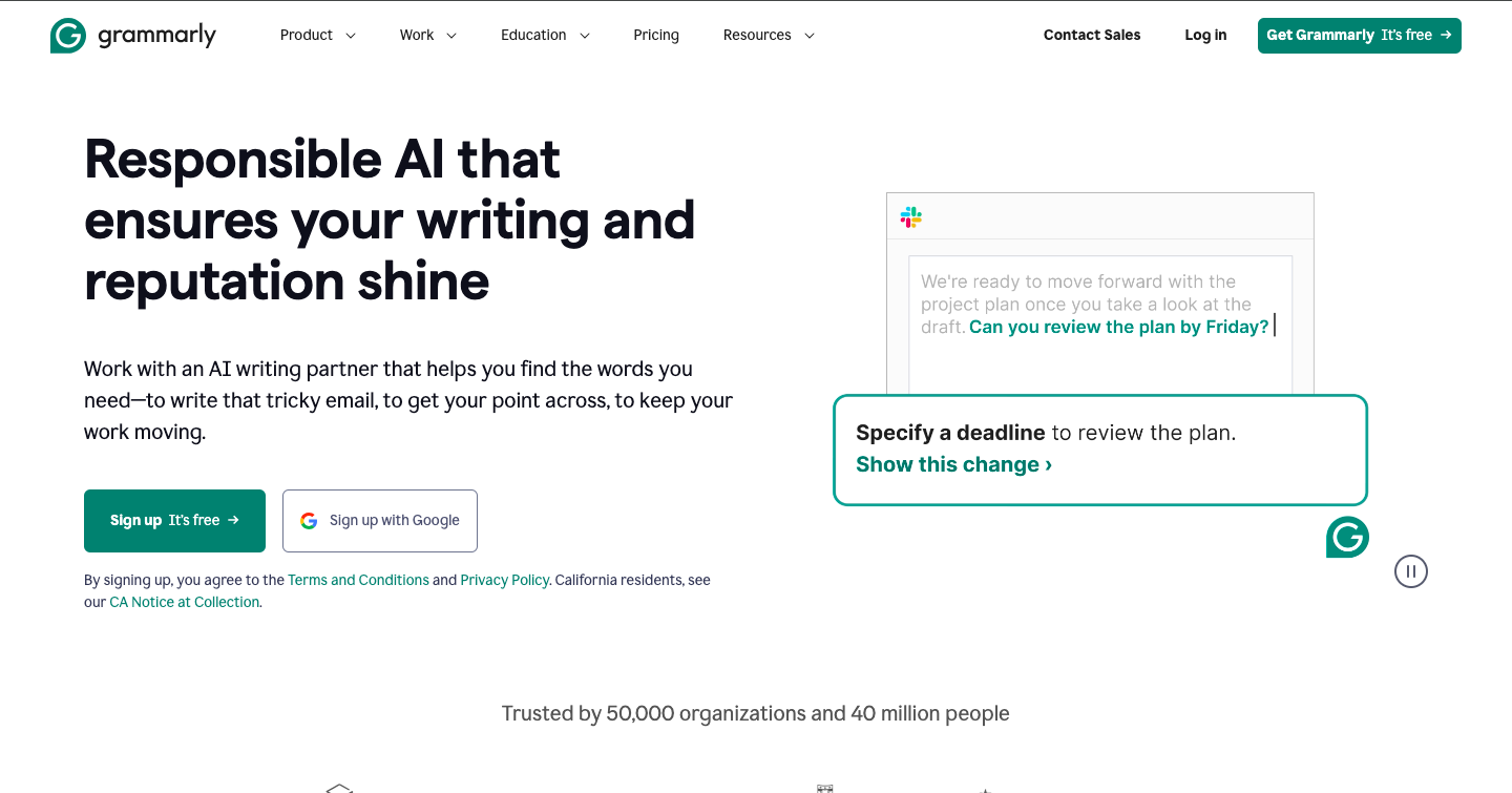 Grammarly Interface