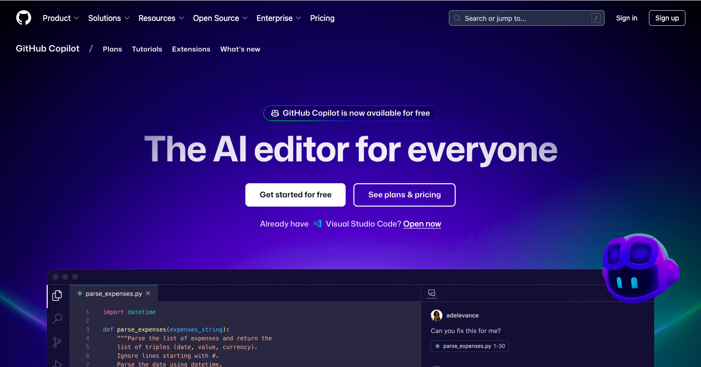 GitHub Interface