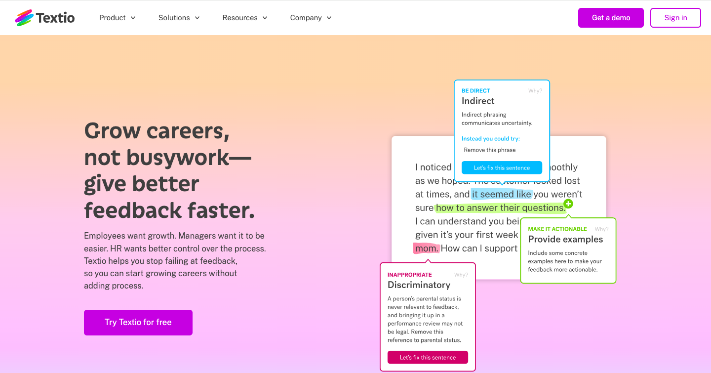 Textio AI Interface
