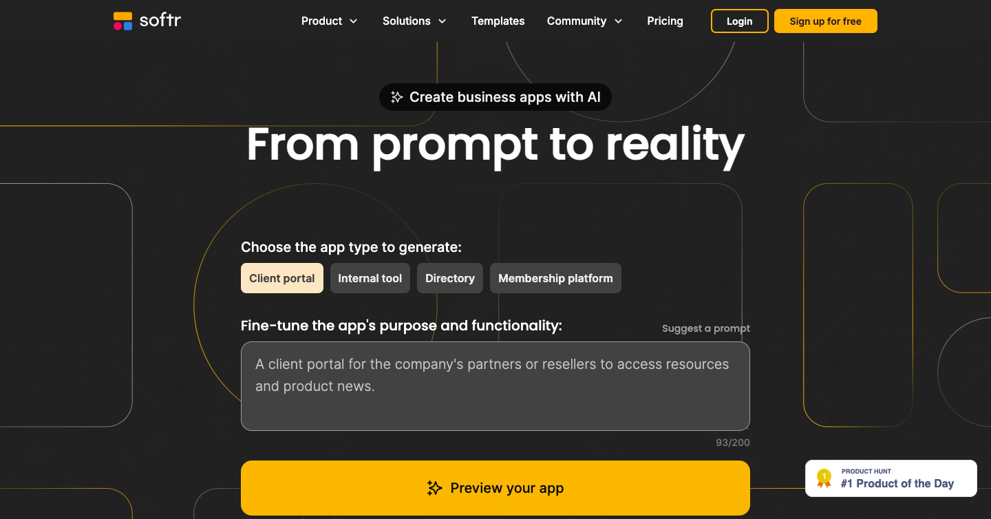 Softr AI Interface