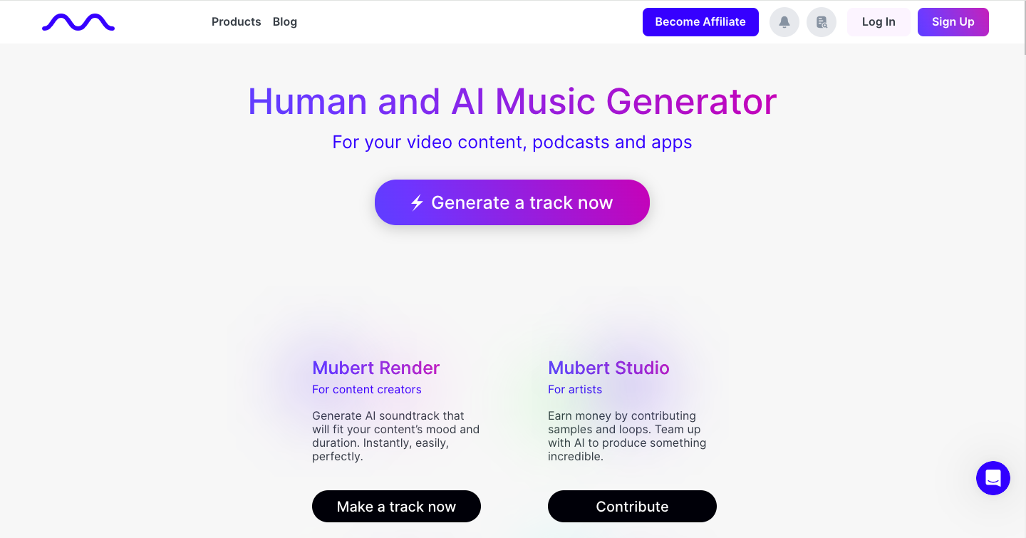 Mubert Interface
