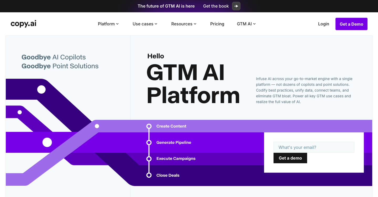 Copy.ai Interface